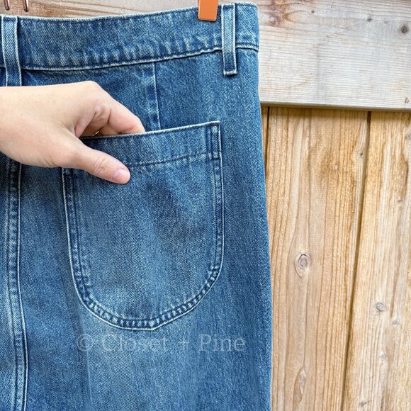 Doen Melody Jeans in Albi Wash Size‎ 32 Wide Leg Denim 100% Organic Cotton - Picture 9 of 17